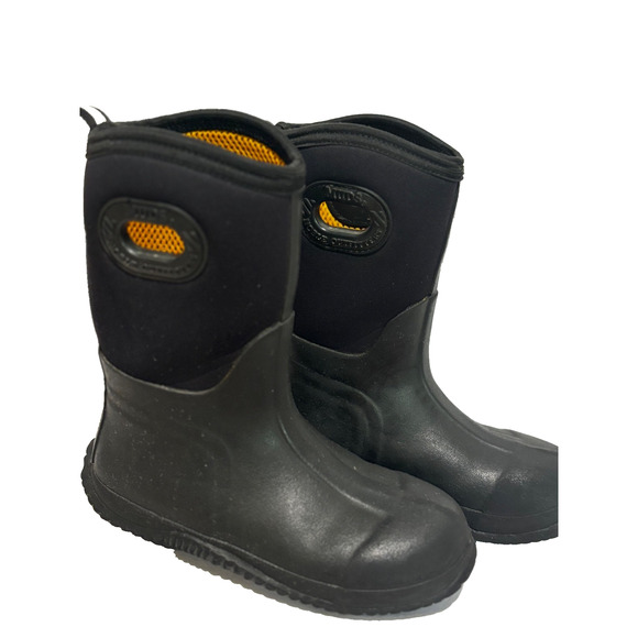 Noble Muds Classic High Handles Rain Boots, Black Youth sz 3 unisex chore winter - Picture 1 of 9